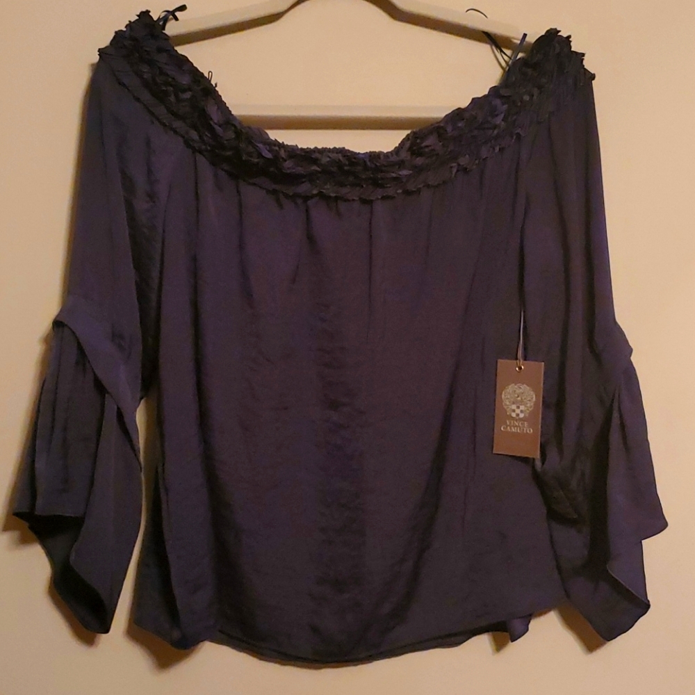 Off the shoulder long sleeve top